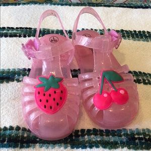 Glitter jelly sandals!